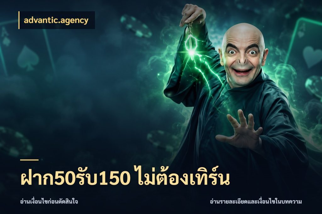 ฝาก50รับ150 ไม่ต้องเทิร์น เครดิตกับรูปแบบโปรที่ตรงใจ ในมุม advantic.agency