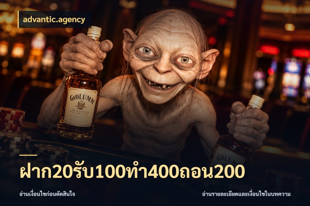ฝาก20รับ100ทํา400ถอน200 จับคู่โบนัสกับสไตล์เกมที่ชอบ ในมุม advantic.agency