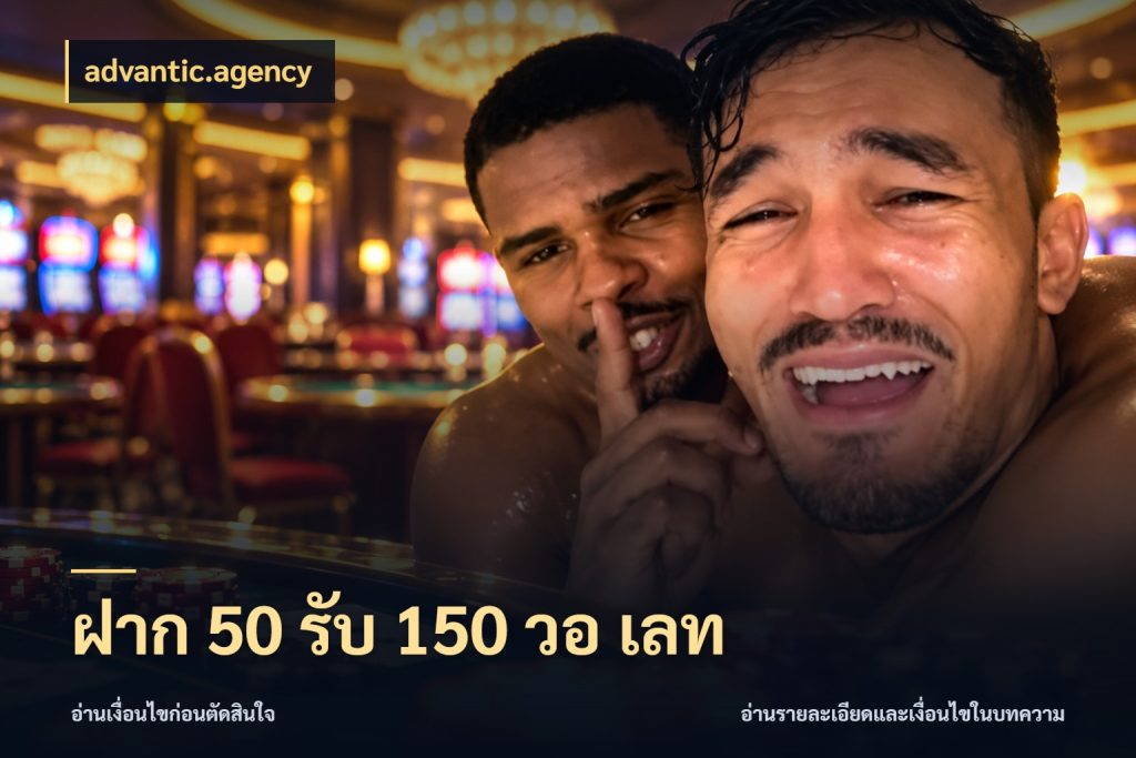 ฝาก 50 รับ 150 วอ เลท ยอดฝากและยอดรับในมุมของคนชอบลุ้น กับ advantic.agency